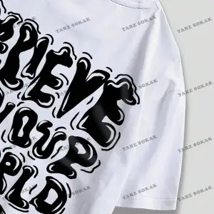 KOD Trend Street Life Erkek Sloganlı Grafik Tişört