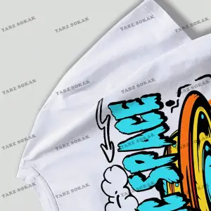 KOD Trend Street Life Erkek Uzaylı ve Sloganlı Grafik Tişört