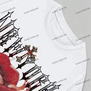 KOD Trend Street Life Harfli ve Dudaklı Kısa Kollu Erkek Tişört