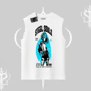 Kolsuz Tshirt Anime Cyberpunk Kız Baskılı