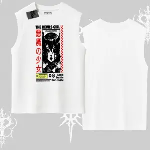 Kolsuz Tshirt Anime Devils Girl Japanese Style Baskılı