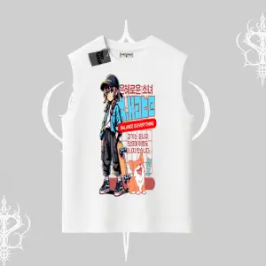 Kolsuz Tshirt Anime Hiker Girl Balance Is Everything Baskılı
