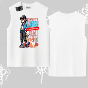 Kolsuz Tshirt Anime Hiker Girl Balance Is Everything Baskılı