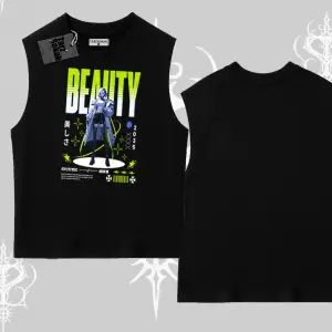 Kolsuz Tshirt Anime Unity Neon Detaylı Grafik Baskılı