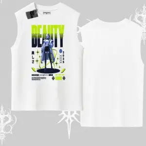 Kolsuz Tshirt Anime Unity Neon Detaylı Grafik Baskılı