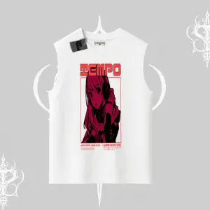 Kolsuz Tshirt Anime Waifu Kırmızı Grafik Desenli