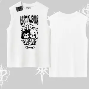 Kolsuz Tshirt Best Friends Forever Baskılı Sevimli Tasarım