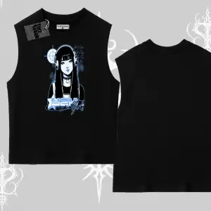 Kolsuz Tshirt Cyber Y2K Anime Girl Street Sound Aesthetic