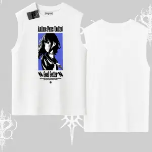 Kolsuz Tshirt Oversize Anime Kız Baskılı