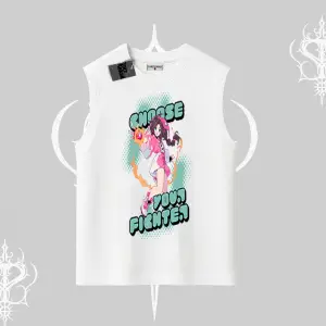 Kolsuz Tshirt Oversize  Anime Kız Desenli Japon Stil