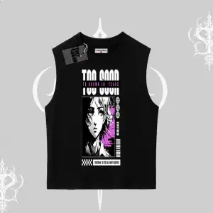 Kolsuz Tshirt Too Good Anime Girl Grafik Baskılı