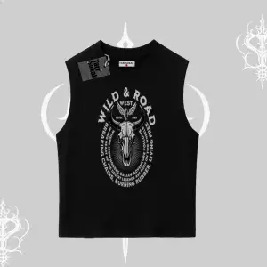 Kolsuz Tshirt Wild & Road Western Skull Biker Street Culture