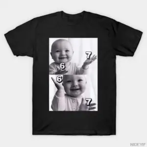 Komik 6 Artı 7 Noel Bebek Meme T-shirt Erkekler Kadınlar Için % 100% Pamuk T Shirt Kısa Kollu