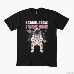 Komik Anksiyete Astronot Yankıları T-shirt Erkekler Kadınlar Için % 100% Pamuk T Shirt Kısa K