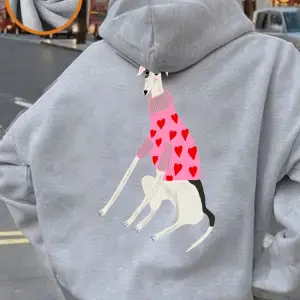 Komik Dachshund Köpek Baskı Kapüşonlular Bayan Rahat Gevşek Kazaklar Polar Sıcak Yumuşak Tişö