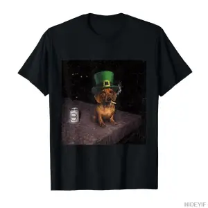 Komik Dachshund Sigara İçen Meme Gen Z Köpek Meme T-shirt Erkekler Kadınlar Için % 100% Pamuk