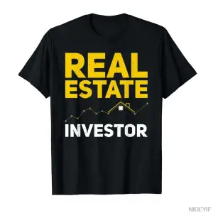 Komik Emlak Yatırımcısı Tasarım Erkek Kadın T-shirt % 100% Pamuklu Tişörtler Kısa Kollu Üstle