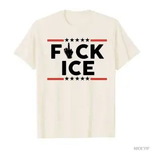 Komik F Ice No Human Yasadışı Değil Erkekler Kadınlar için T-shirt % 100% Pamuklu T Shirt Kıs