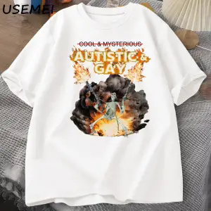 Komik Fan kedi grafik T Shirt kadın erkek pamuk T-shirt rahat yaz kısa kollu Teeerkek 2806