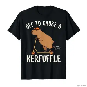 Komik Kapibara Bir Karışıklık Yaratacak Gibi Görünüyor Weirdcore Meme T-shirt Erkekler Kadınl