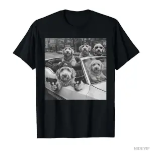 Komik Köpek Çetesi Goldendoodle Meme T-shirt Erkekler Kadınlar Için % 100% Pamuk T Shirt Kısa