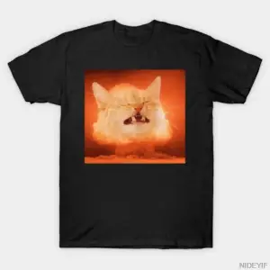 Komik Miyav, Mantar Kedi Meme T-shirt Erkekler Kadınlar Için % 100% Pamuk T Shirt Kısa Kollu
