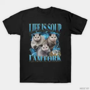 Komik Opossum Meme T-shirt Erkekler Kadınlar Için % 100% Pamuk T Shirt Kısa Kollu Üstler 1229