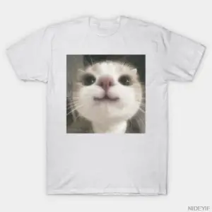 Komik Sevimli Kedi Meme T-shirt Erkekler Kadınlar Için % 100% Pamuk T Shirt Kısa Kollu Üstler