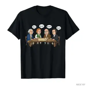 Komik Tarih Öğretmeni Kurucu Babalar Tarihsel Mizah T-shirt Erkekler Kadınlar Için % 100% Pam