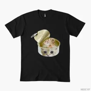 Konserve Sevimlilik Tişörtü Erkekler Kadınlar İçin %100 Pamuklu Tişörtler Kısa Kollu Üstler 1