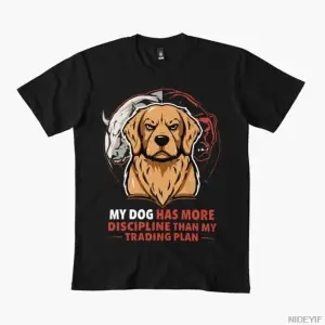 Köpeğim Ticaret Planımından Daha Disiplinli Tutarlıdır Erkek Kadın Tişörtleri %100 Pamuklu Ti