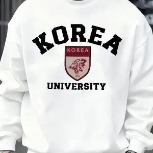 Kore Üniversitesi Desen Erkekler Kazak Sonbahar Hip Hop Kazaklar Gevşek Moda Unisex Tişörtü Y