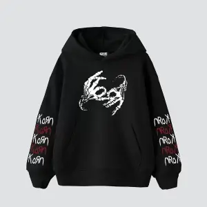 Korn Baskılı Oversize Unisex Beyaz