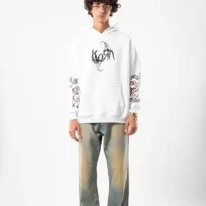 Korn Baskılı Oversize Unisex Beyaz