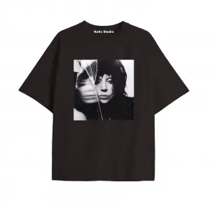 Lady gaga unisex oversize t-shirt siyah