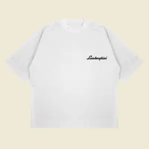 Lamborghini Aventador Baskılı Oversize Unisex Pamuklu Nefes Alan Kalın Kumaşlı