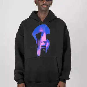 Lana Baskılı Oversize Unisex Siyah