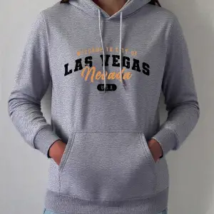 Las Vegas Nevada Abd Baskı Kapüşonlular Bayan Kış Polar Sıcak Tişörtü Rahat Gevşek Kazaklar T