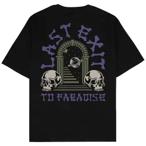 Last Exit Siyah Oversize Unisex T-shirt