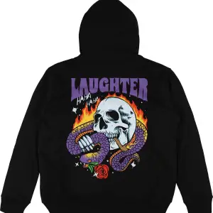 Laughter Siyah Oversize Unisex Kapüşonlu Sweatshirt Hoodie