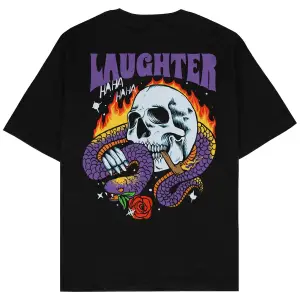 Laughter Siyah Oversize Unisex T-shirt