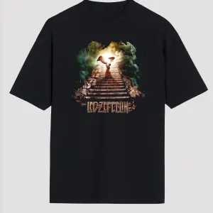 Led Zeppelin Siyah Unisex Oversize Tişört T-shirt