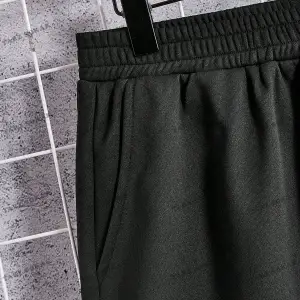 LEGND Erkek Örme Yuvarlak Yaka Kısa Kollu Sloganlı T-Shirt ve Şort Takım