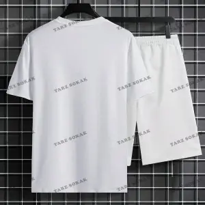 LEGND Erkek Slogan Baskılı Kısa Kollu T-shirt ve Şort Takım