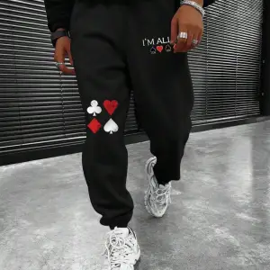 LEGND Playing Card Print Eşofman Altı