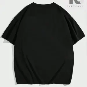 LEGND Siyah Yuvarlak Yaka Kısa Kollu Örme Erkek Tişört