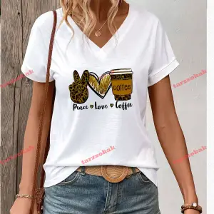 LEOPAR DESENLİ PEACE LOVE COFFE