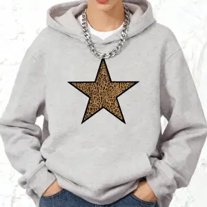 Leopar Pentagram Baskılar Kapüşonlular Pamuk Bayan Koşu Cep Kazak Sportif Gevşek Kazak Kış Po