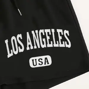 Letter Graphic Drawstring Şort