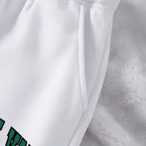 Letter Graphic Drawstring Waist 4 Mevsim Eşofman